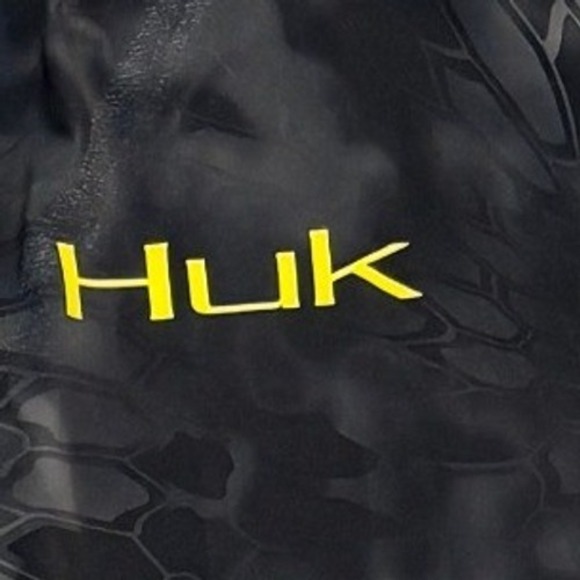 Huk Fishing Performance Quarter Zip Long‎ Sleeve Shirt Mens XXL Black Camo - Picture 2 of 6